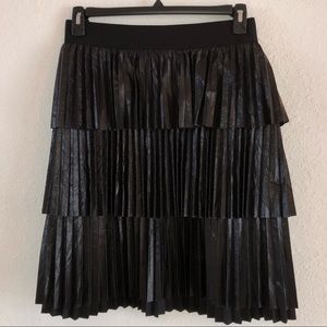 NWT Lane Bryant Black Tiered Pleated Skirt 18/20